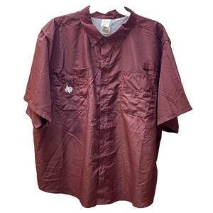 Texas Southern Tigers Mens Shirt UFP 50+ Vented Short Sleeve Button Up 3XL